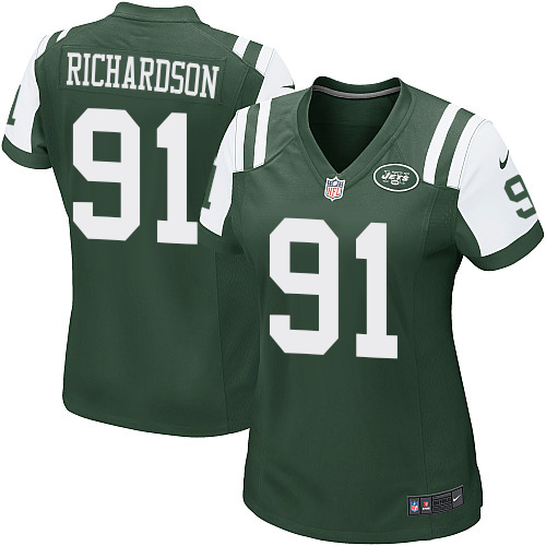 Women's Game Sheldon Richardson Nike Jersey Green Home - #91 NFL New York Jets